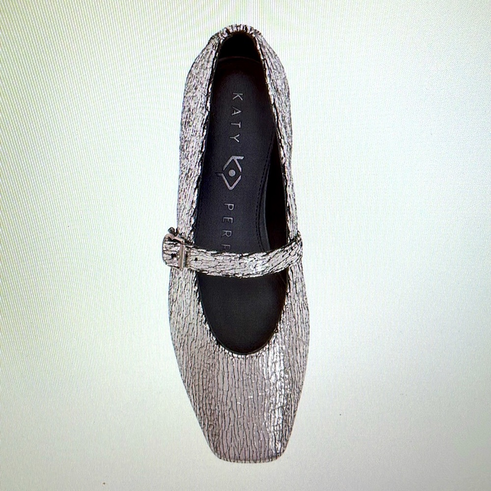 Katy Perry Collections The Evie Mary Jane in Metallica Silver New Size 9